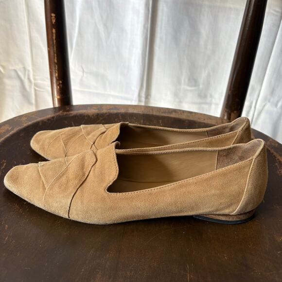 M. Gemi Tan Suede Leather Loafer The Katia Size 40.5 US 10 Made in Italy Shoes - Picture 3 of 9